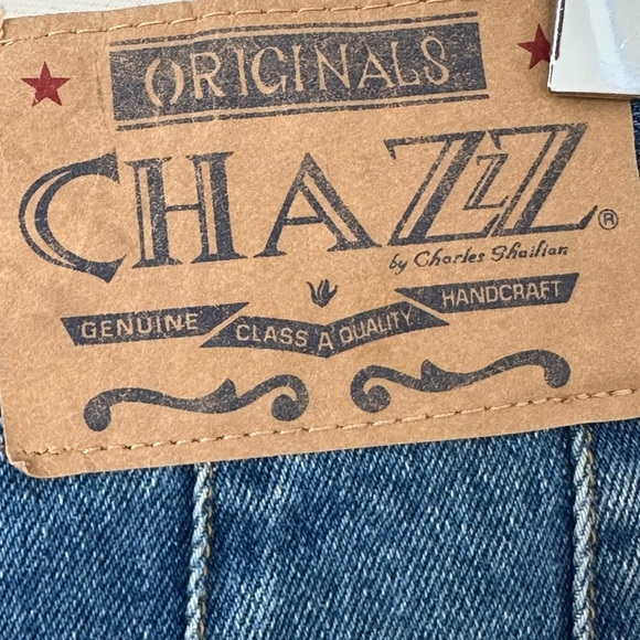 CHAZZZ by Charles Ghailian Vintage 90s Embroidered Daisy No Stretch Denim Shorts - Picture 12 of 14